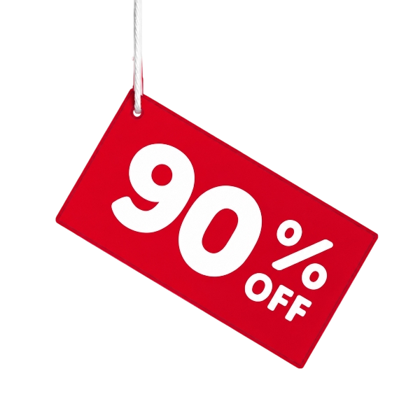 90% OFF